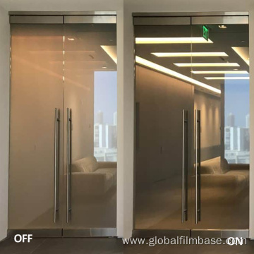 Hotel use electronic film switchable smart glass